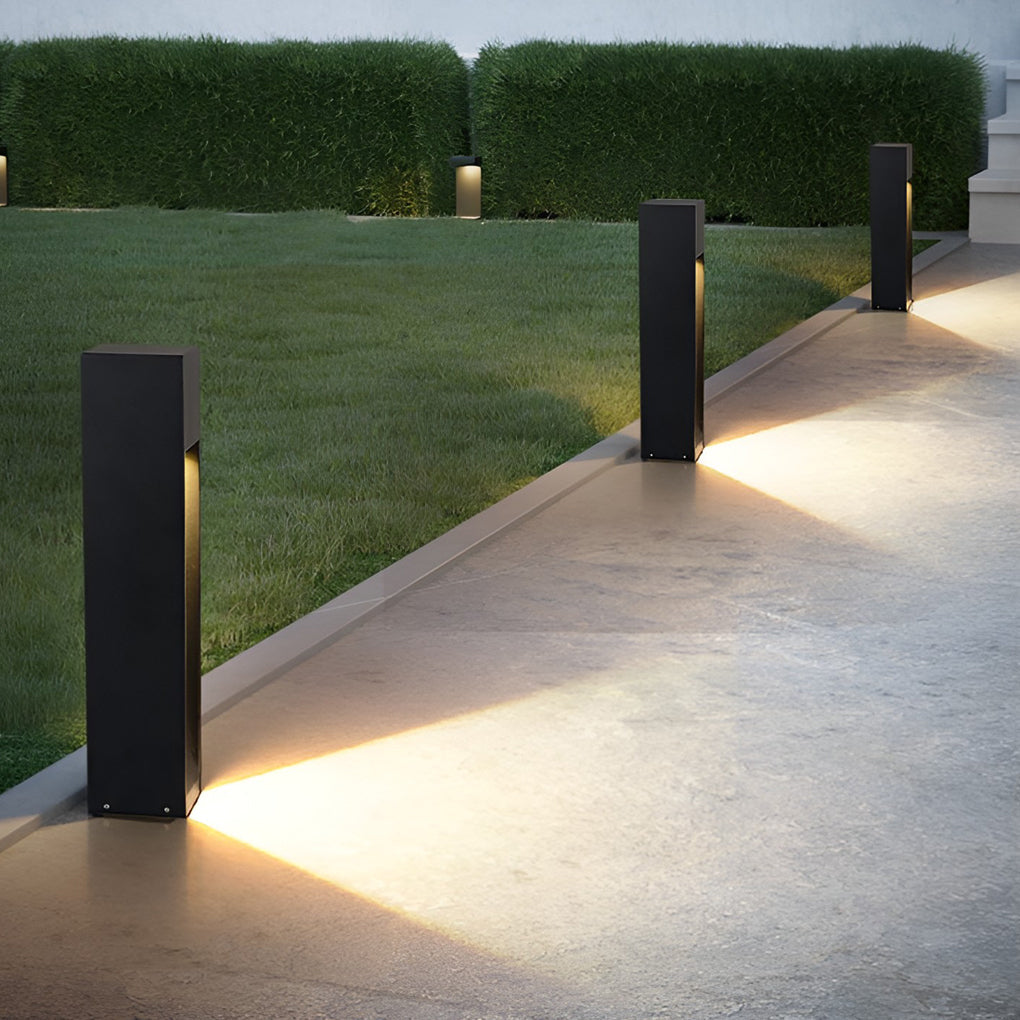 WINTERBOURNE RECTANGULAR LED PATHLIGHT, 5W WEATHERPROOF ILLUMINATION FIXTURE WITH SLIDING OPEN DESIGN