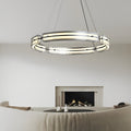 WINTHROP COPPER RING LED CHANDELIER WITH DIMMING FEATURE