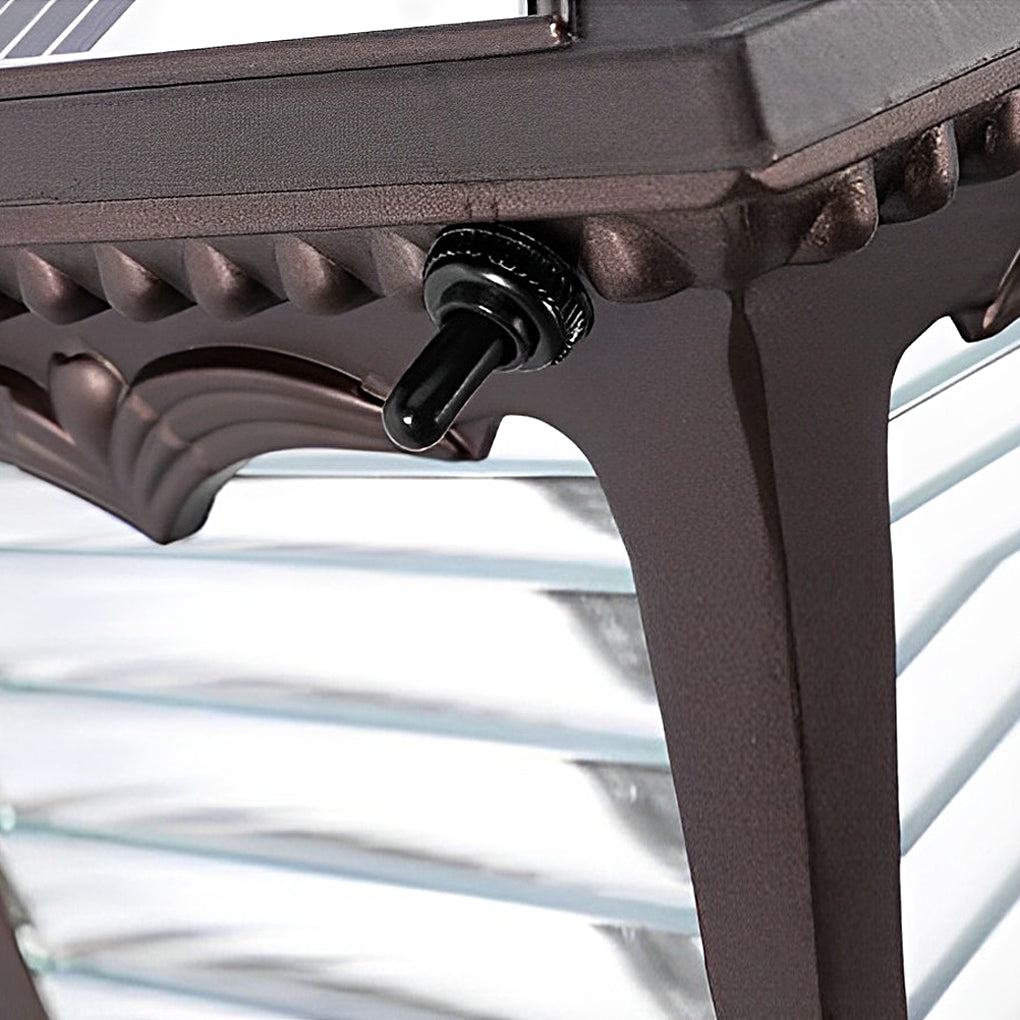 CHARLESTON STRIPED GLASS SOLAR WALL LANTERN