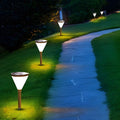 WINDSOR SOLAR TAPERED GLOW PATH LANTERN - Contemporary LED Outdoor Illumination