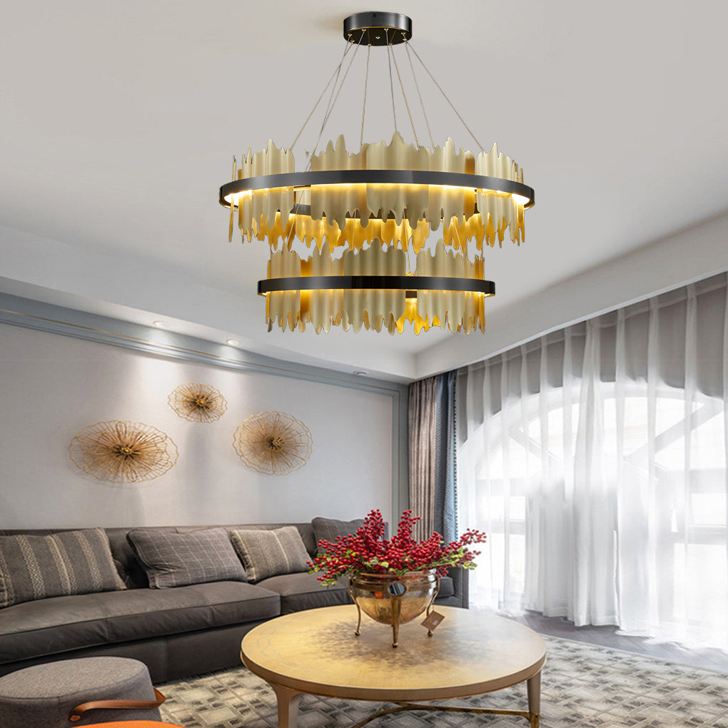 RAVENHURST METAL CIRCLE DIMMING CHANDELIER