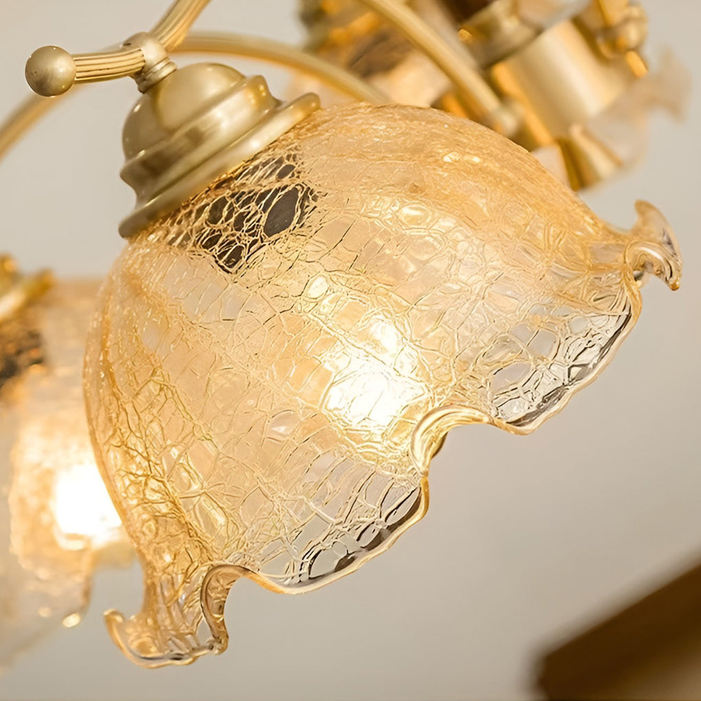 WINTHORPE TRIO CRACKED GLASS CEILING PENDANT