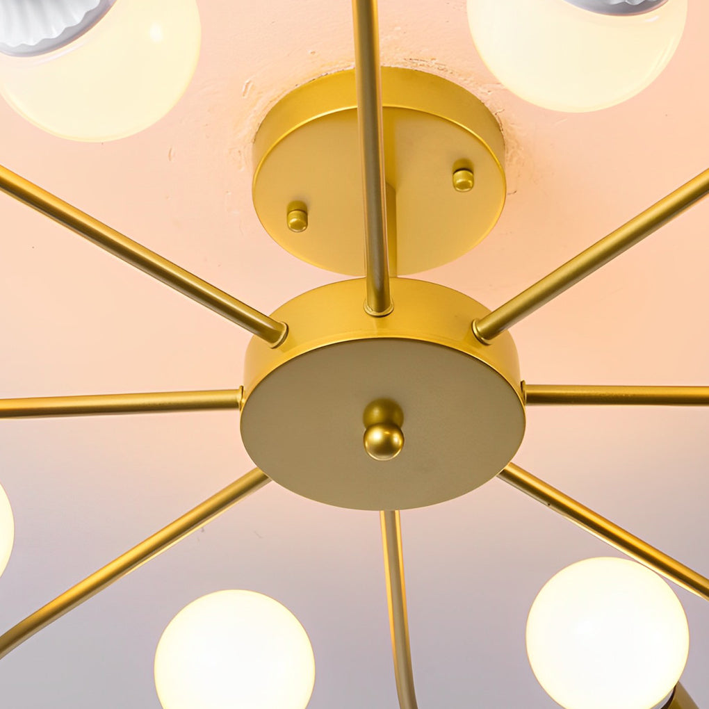 FLORENTINE IRON BLOOM CEILING LANTERN