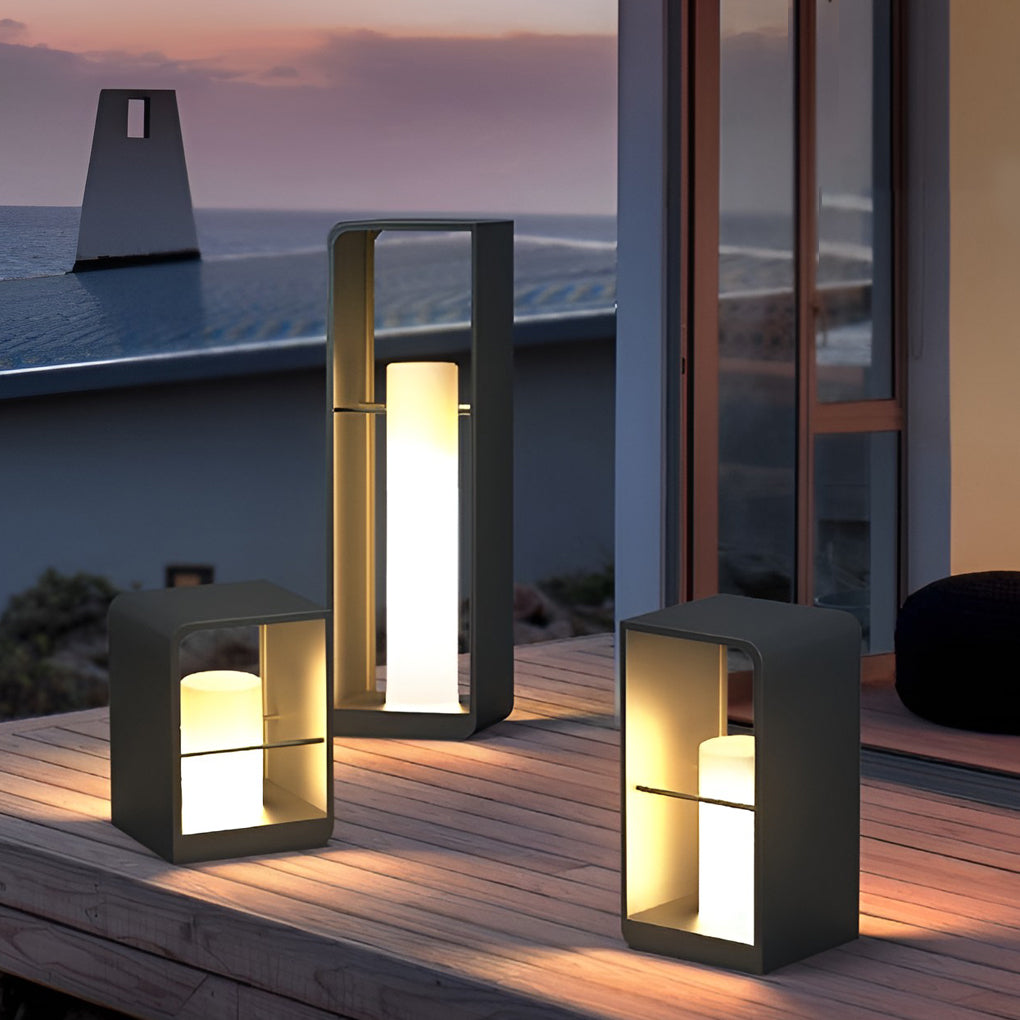 WINCHESTER RECTANGULAR AQUA-LUXE SOLAR LANTERN