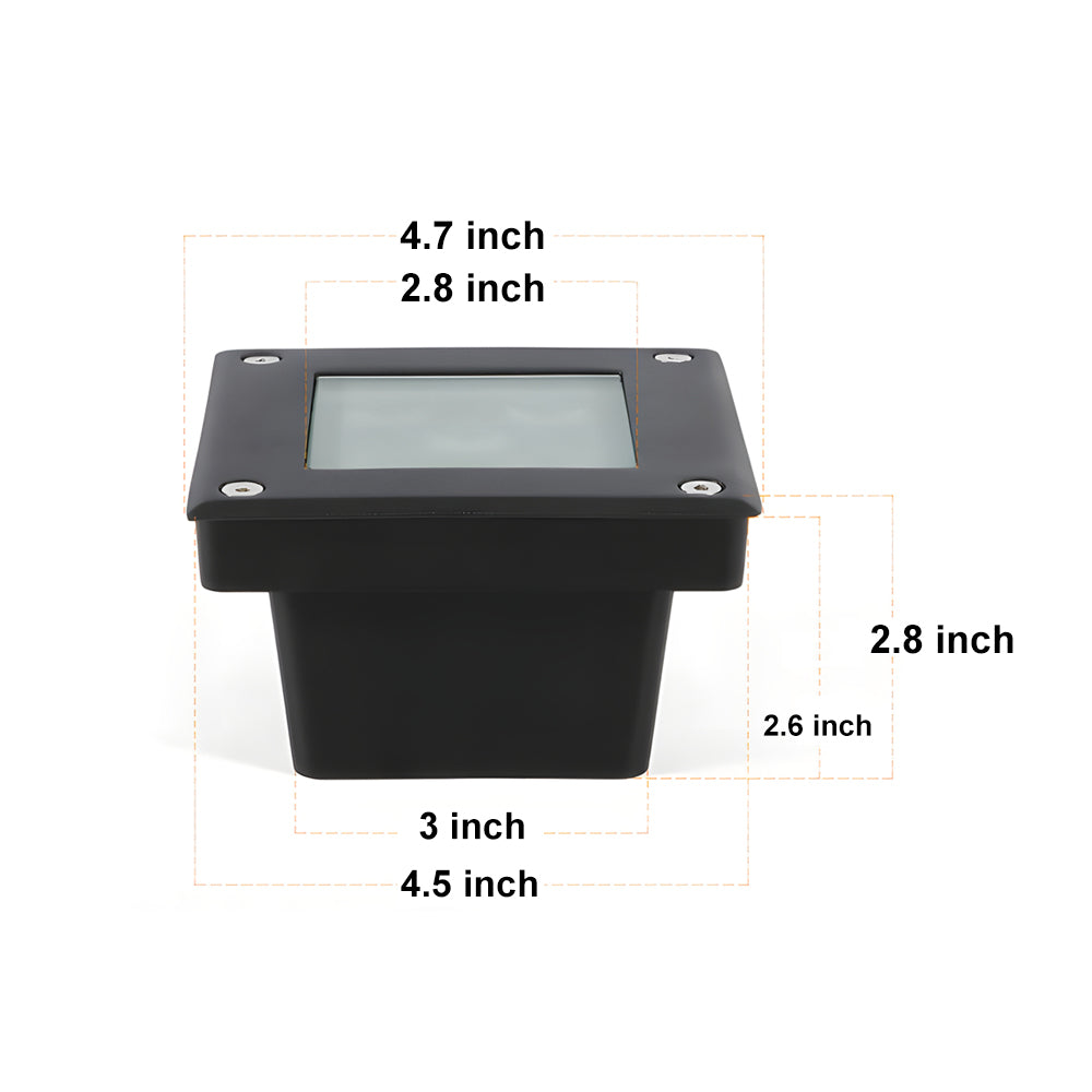 BEAUMONT ILLUMINA SQUARE GROUND LIGHTING SYSTEM WITH AUTOMATIC SENSOR FOR WALKWAYS