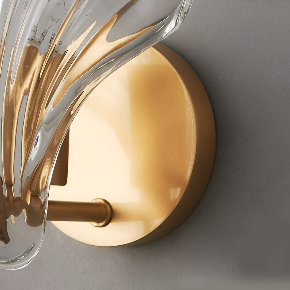 WINTHORPE FANNED GLASS TRIO DIMMER WALL LIGHT