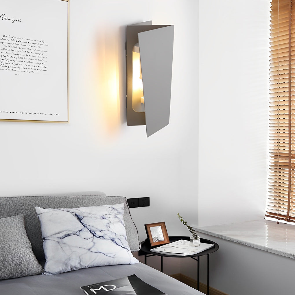 WINTHORPE MODERN RECTANGULAR IRON WALL LIGHT WITH DUAL LED ILLUMINATION