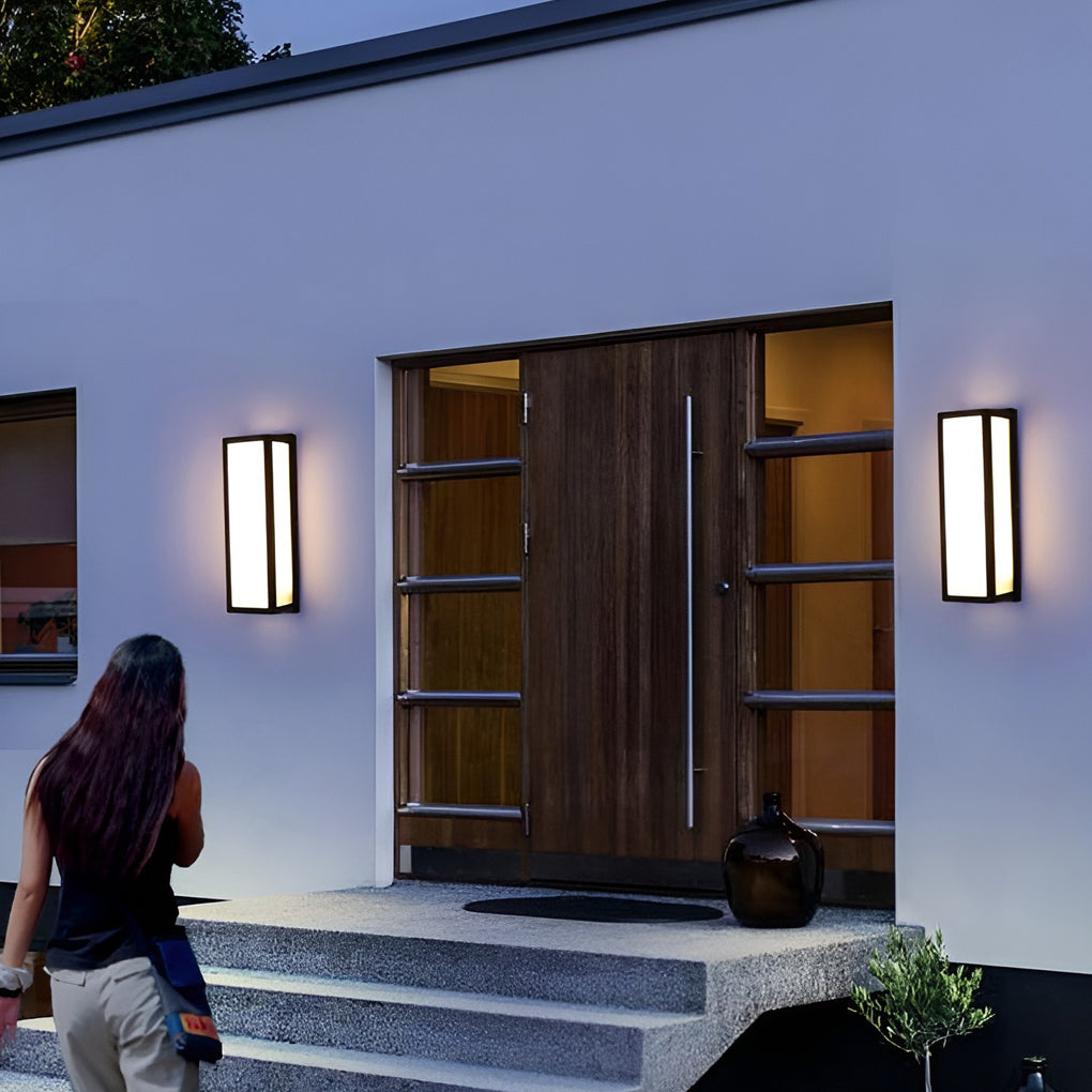 RAVENWOOD RECTANGULAR MOTION-ACTIVATED LED WALL LANTERN