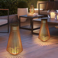 WINDSOR WOODEN SOLAR GARDEN ILLUMINATORS WITH ADJUSTABLE HEIGHT