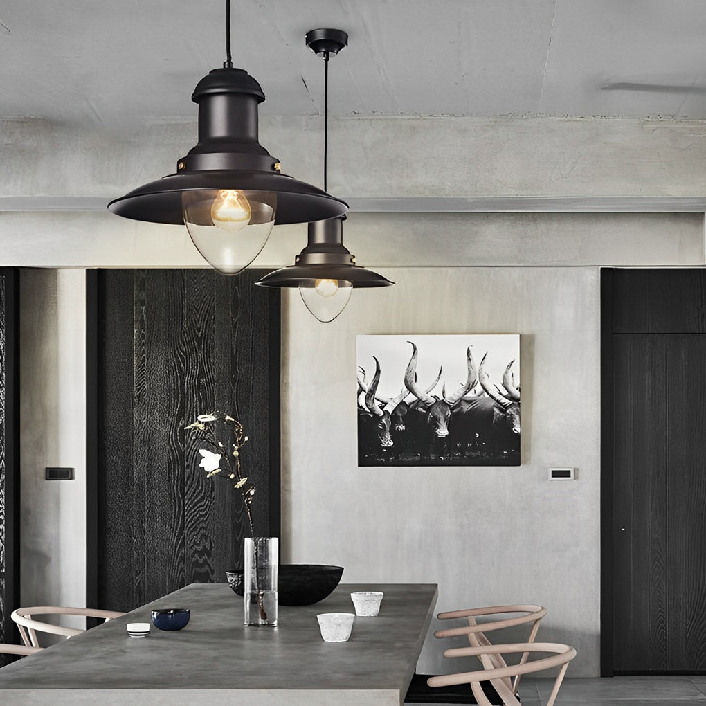WINTHROP INDUSTRIAL ROUND METAL CEILING LIGHT