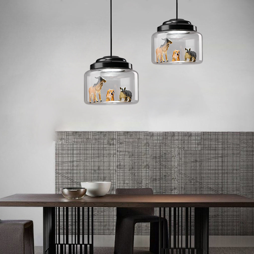 FENWICK MENAGERIE ILLUMINATION JAR PENDANT