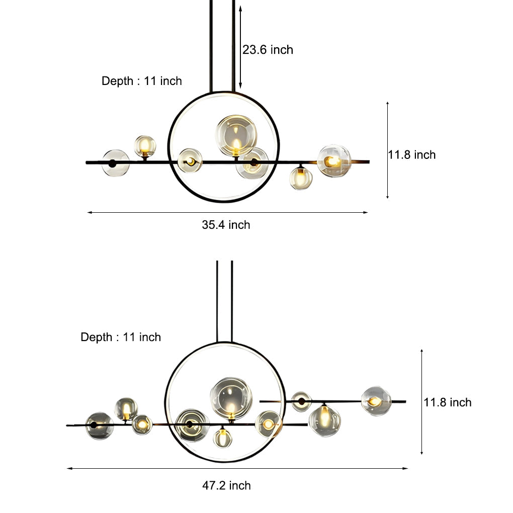 ASTORIA LUNAR ORB LED CHANDELIER