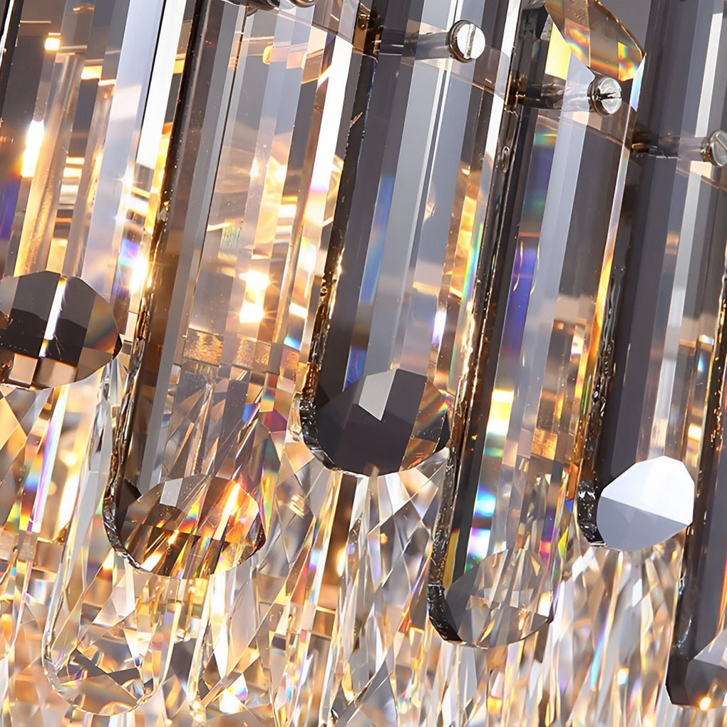 WINTHROP CRYSTAL LAYERED OVAL CHANDELIER