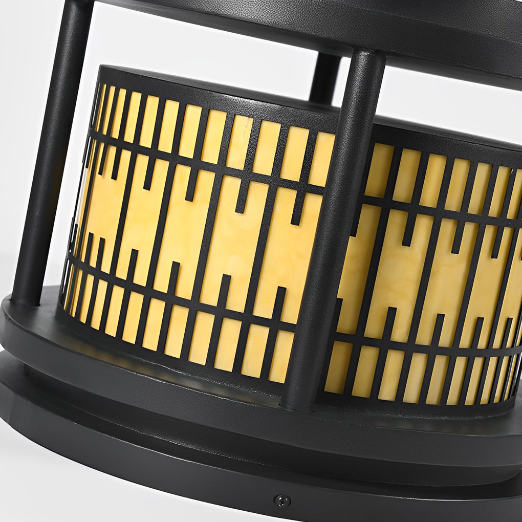 WINTHORPE CIRCULAR VINTAGE-STYLE SOLAR POST LIGHTS