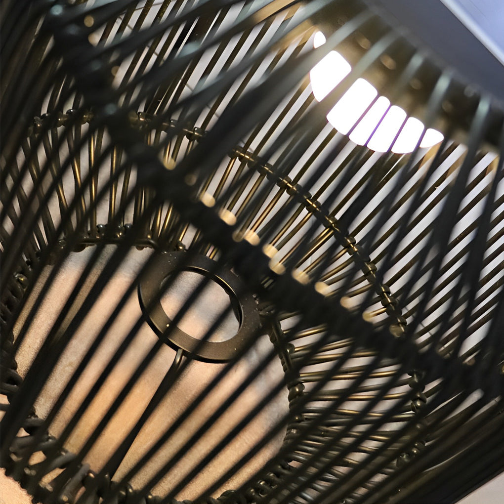 WINTHROP WOVEN SOLAR LANTERN WITH LED GLOW