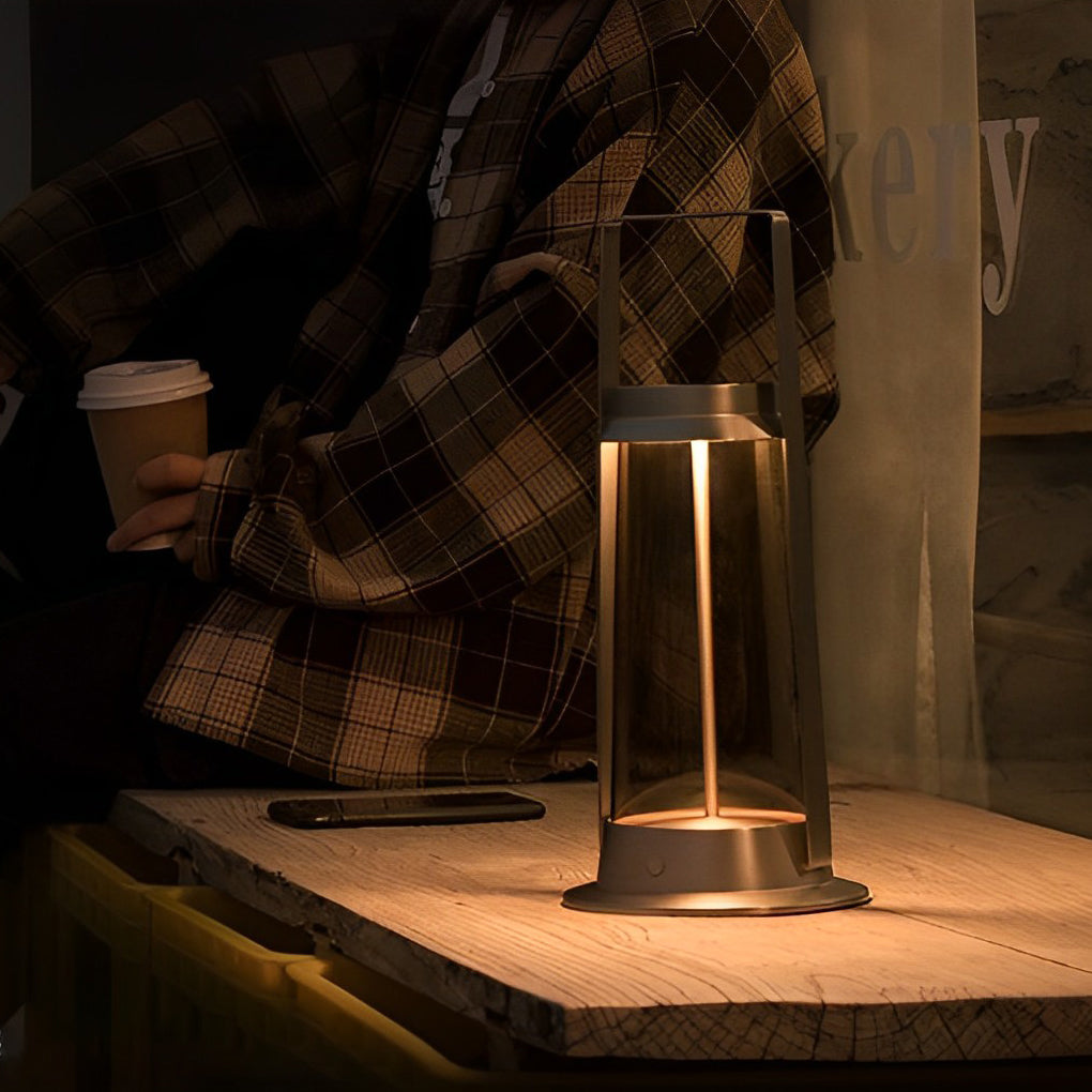 WINCHESTER WATERSHED USB RECHARGEABLE OUTDOOR LANTERN WITH TOUCH DIMMER