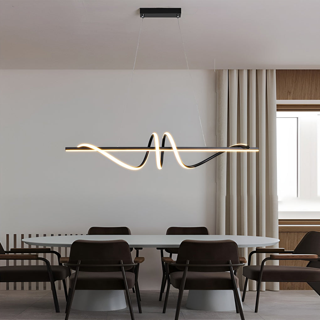 1. "WINSLOW WHISPERING LED HANGING LIGHT"  
   - Features smooth stepless dimming and a minimalist Nordic design, perfect for illuminating kitchen spaces with a warm glow.

2. "BRAMBLETON RADIANCE CEILING CHANDELIER"  
   - Showcases a unique blend of mod