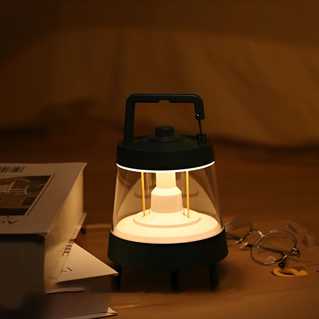 WINDSOR GREEN LED CAMPING LANTERN WITH DIMMABLE FUNCTIONALITY AND WATERPROOF DESIGN