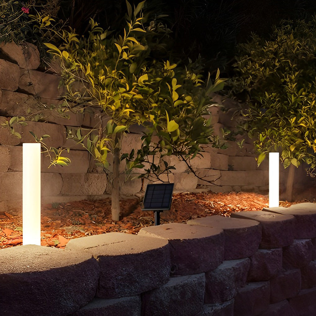 WINTHROP RAINPROOF WHITE TAPERED SOLAR GARDEN LANTERN