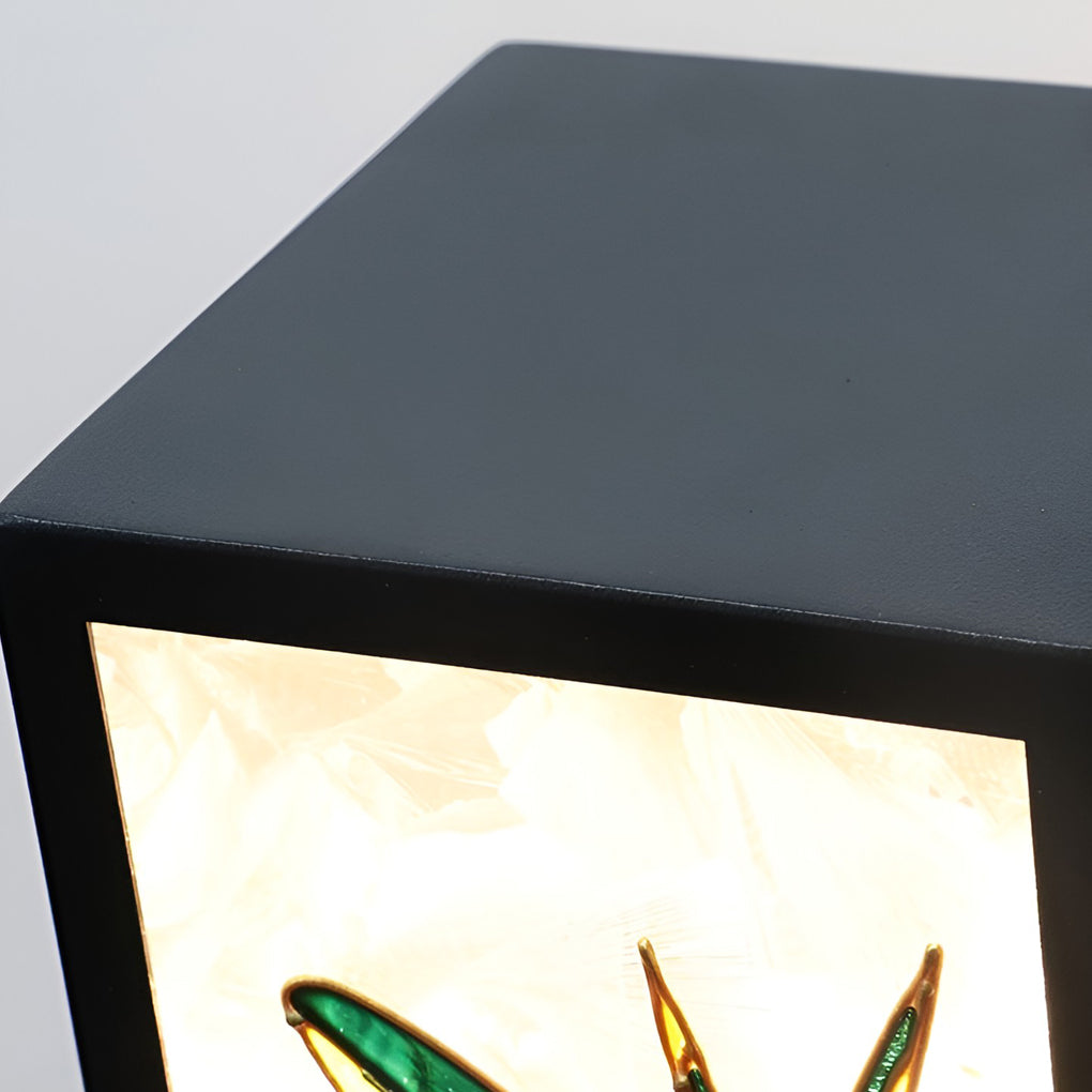CHARLESTON FLORAL EMBELLISHED SOLAR GARDEN BOLLARD LIGHT