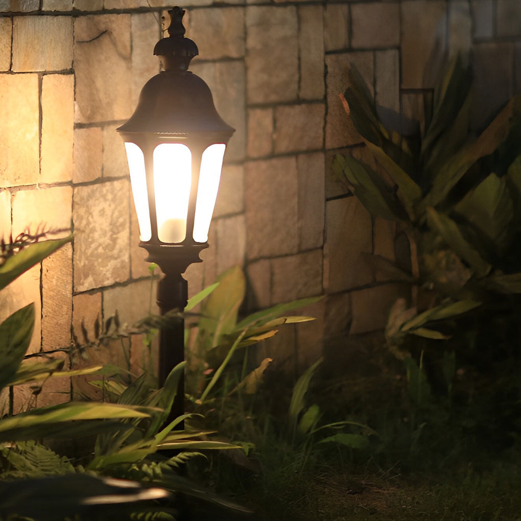 BLACKWATER GARDEN LANTERN POST WITH LED ILLUMINATION