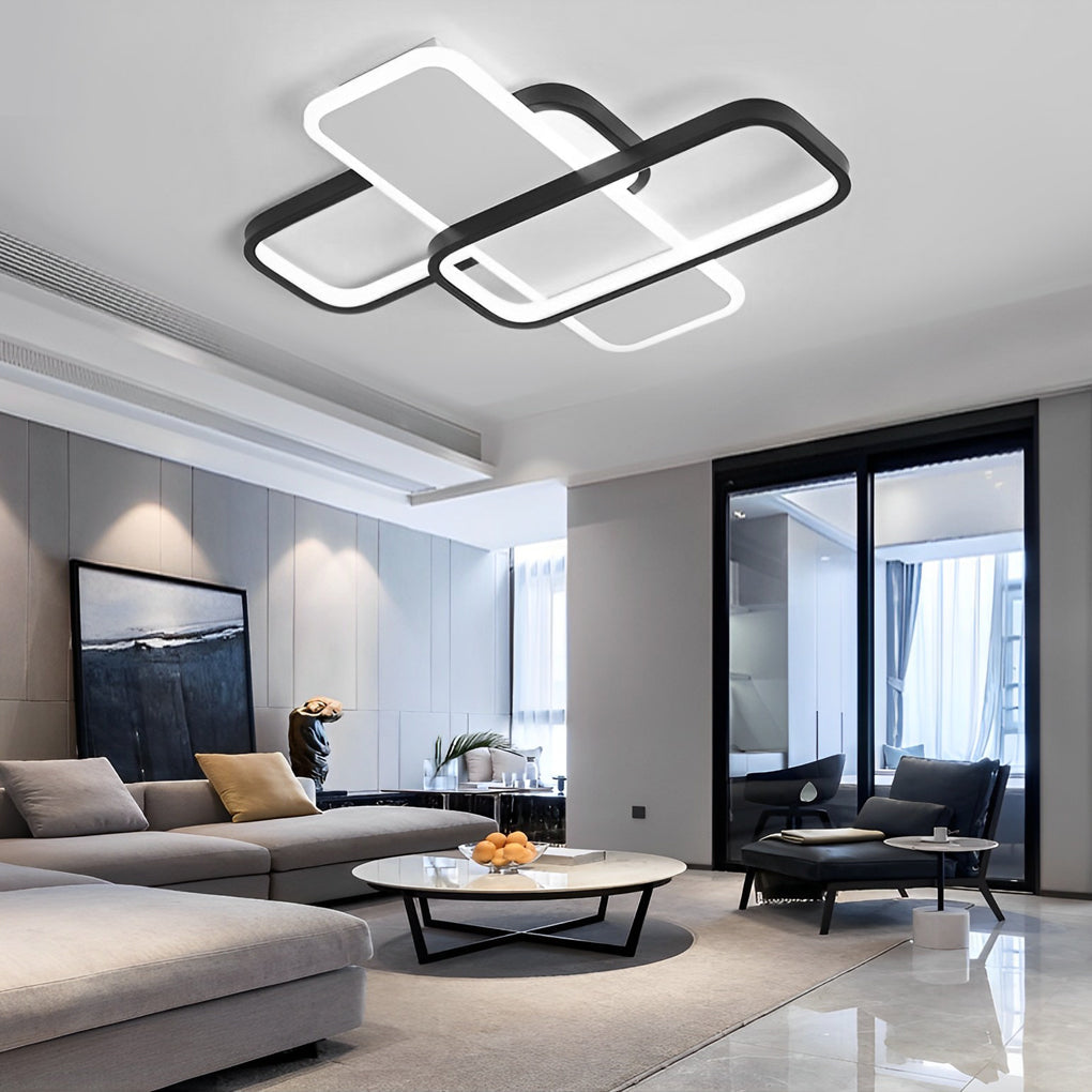 WINSLOW MODULAR LUMINAIRE WITH ADJUSTABLE BRIGHTNESS"  
2. "FENWICK QUADRA LAYERED LED CEILING CHANDELIER"  
3. "TAVISTOCK INTERLACED LIGHTING DESIGN WITH DIMMABLE FUNCTION"  
4. "MARCHWOOD SYMMETRICAL LED CEILING INSTALLATION"  
5. "PENROSE RADIANT SQUAR