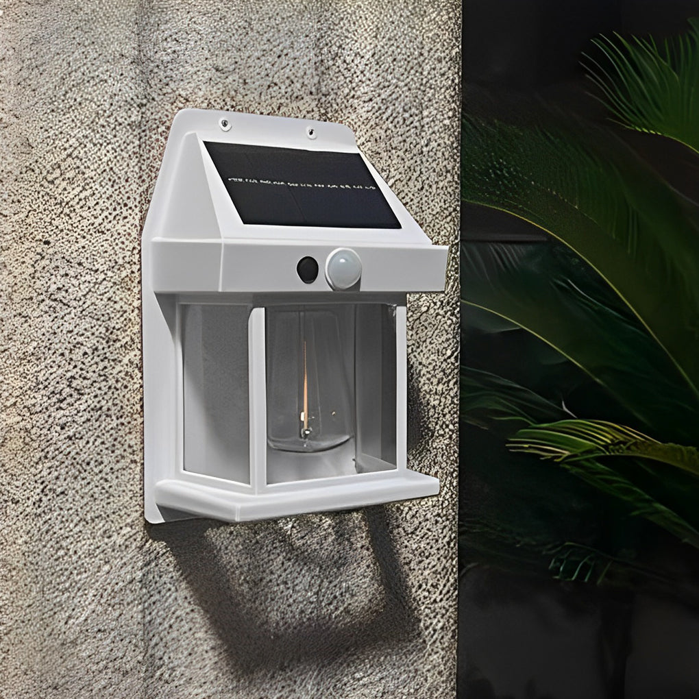 WINDSOR GLOW SOLAR WALL LANTERN WITH MOTION DETECTION