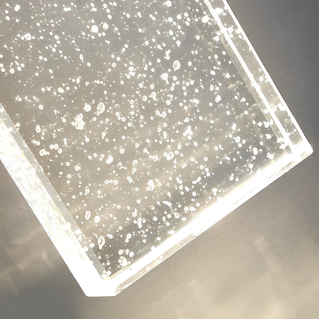WINDSOR RECTANGULAR BUBBLE CRYSTAL OUTDOOR WALL SCONCE
