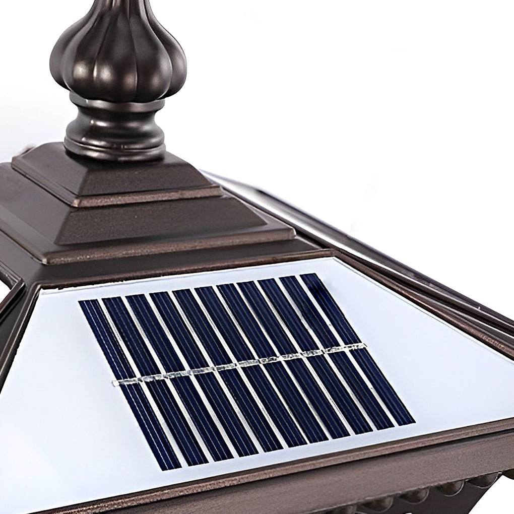 CHARLESTON STRIPED GLASS SOLAR WALL LANTERN