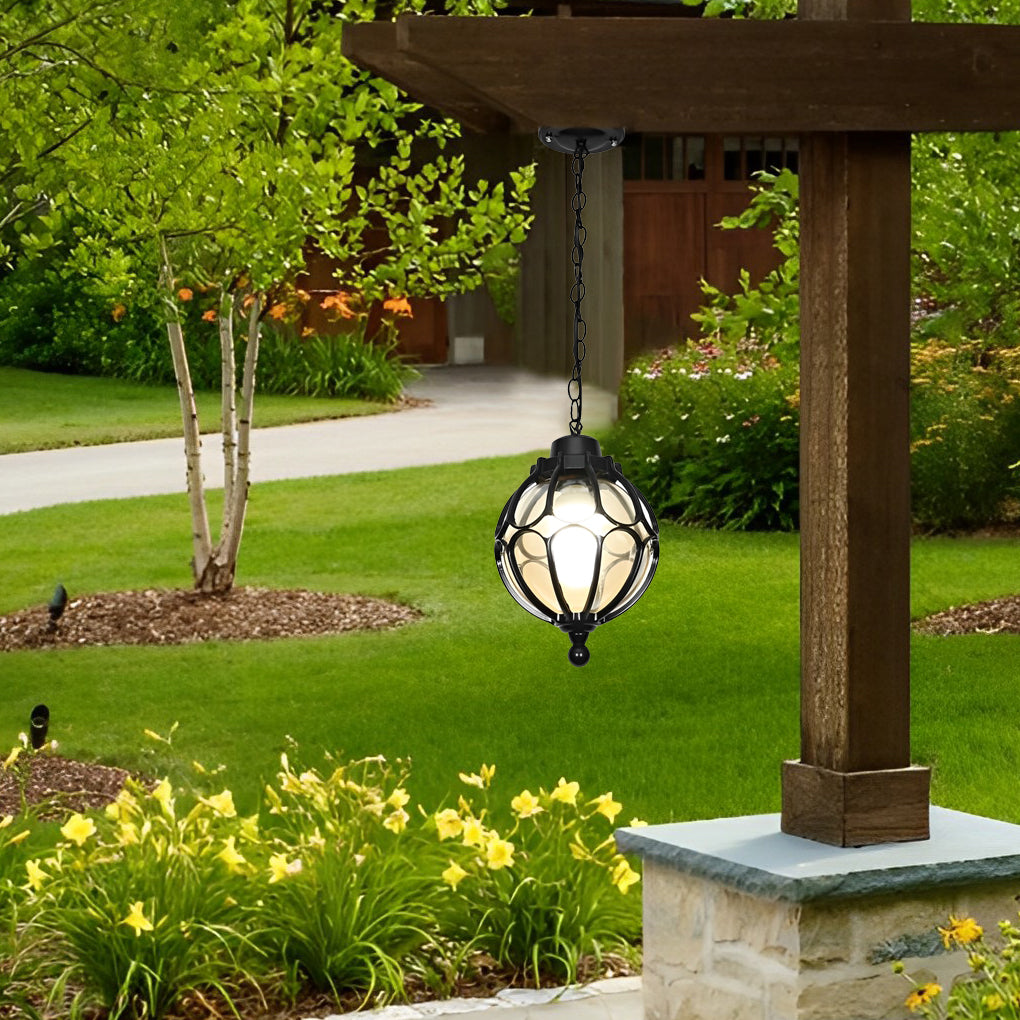 WINDSOR GLASS ORB OUTDOOR PENDANT LIGHTING
