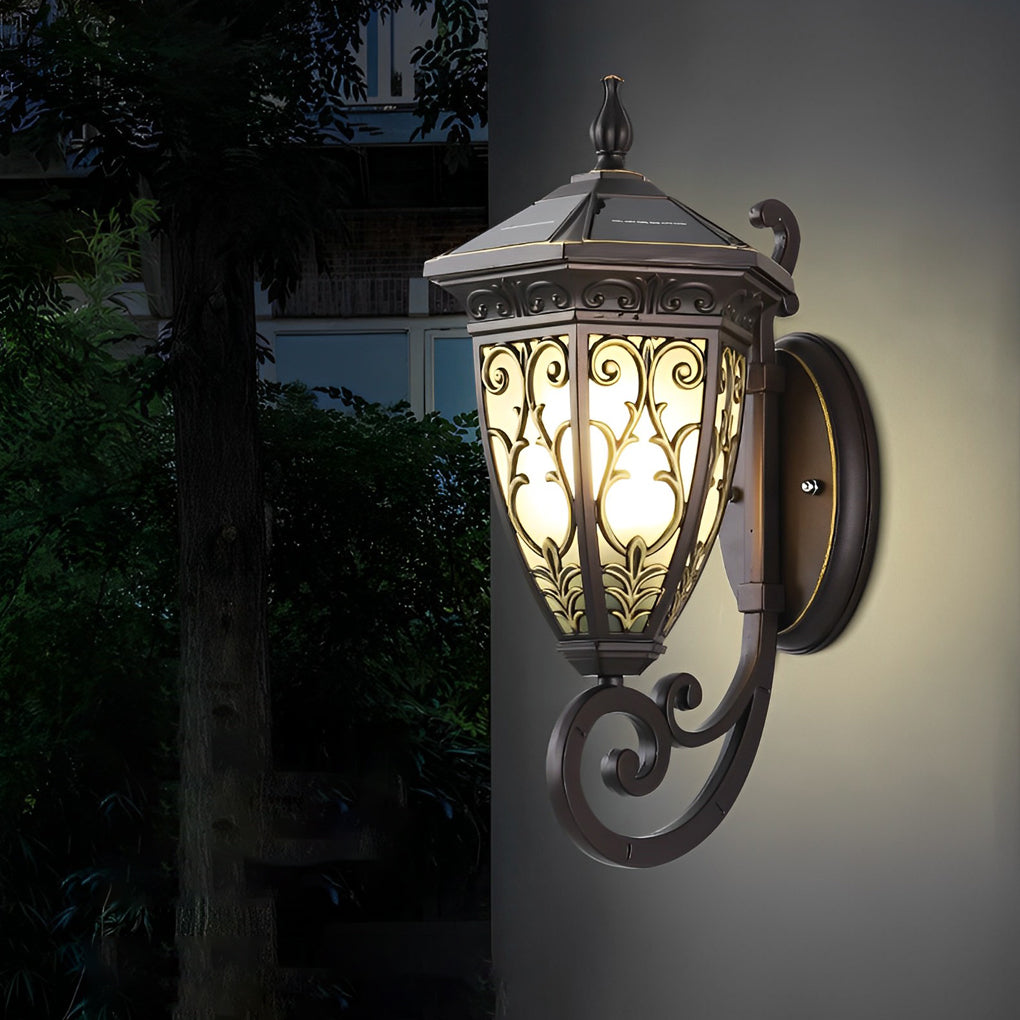 CHARLESTON PETAL EMBELLISHED SOLAR WALL ILLUMINATOR