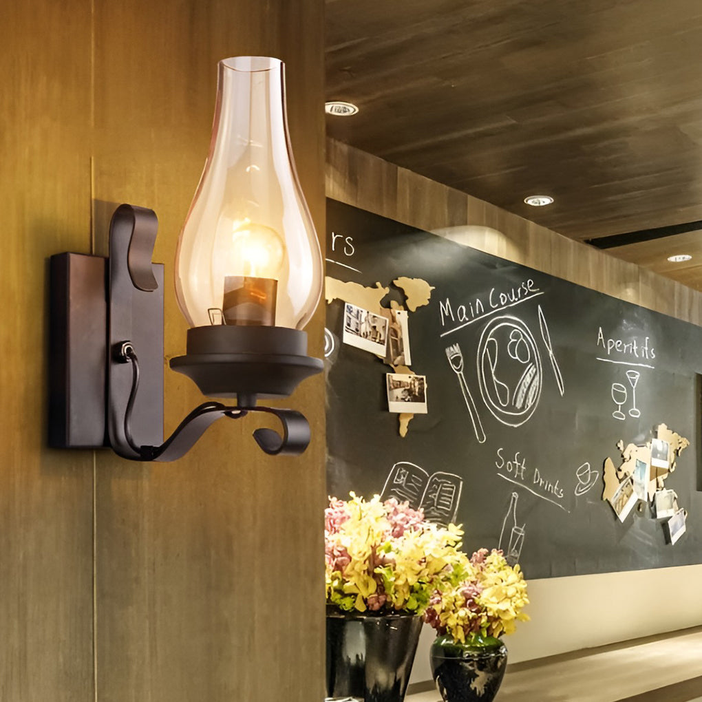 WHITBY GLASS BELL WALL SCONCE
