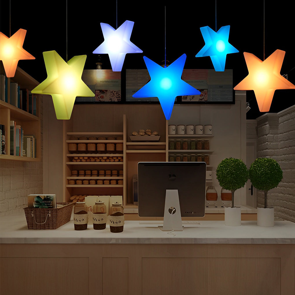 CHARLESTON TWINKLING STAR LED ORNAMENT LIGHTS WITH USB RECHARGE