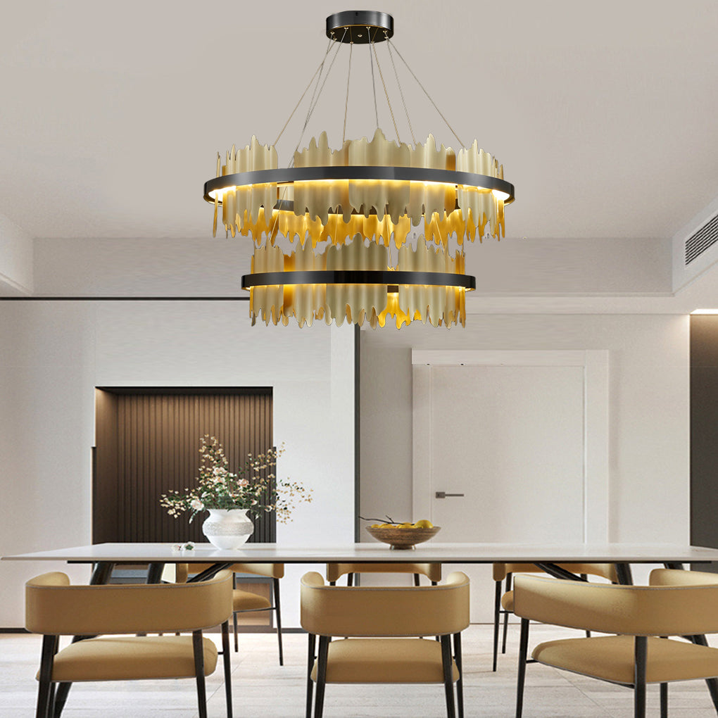 RAVENHURST METAL CIRCLE DIMMING CHANDELIER