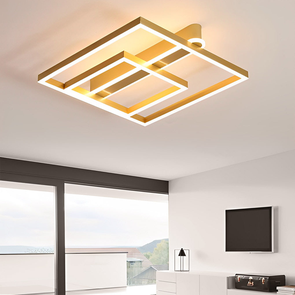 WHITBY METAL QUAD FRAME LED CEILING LANTERN