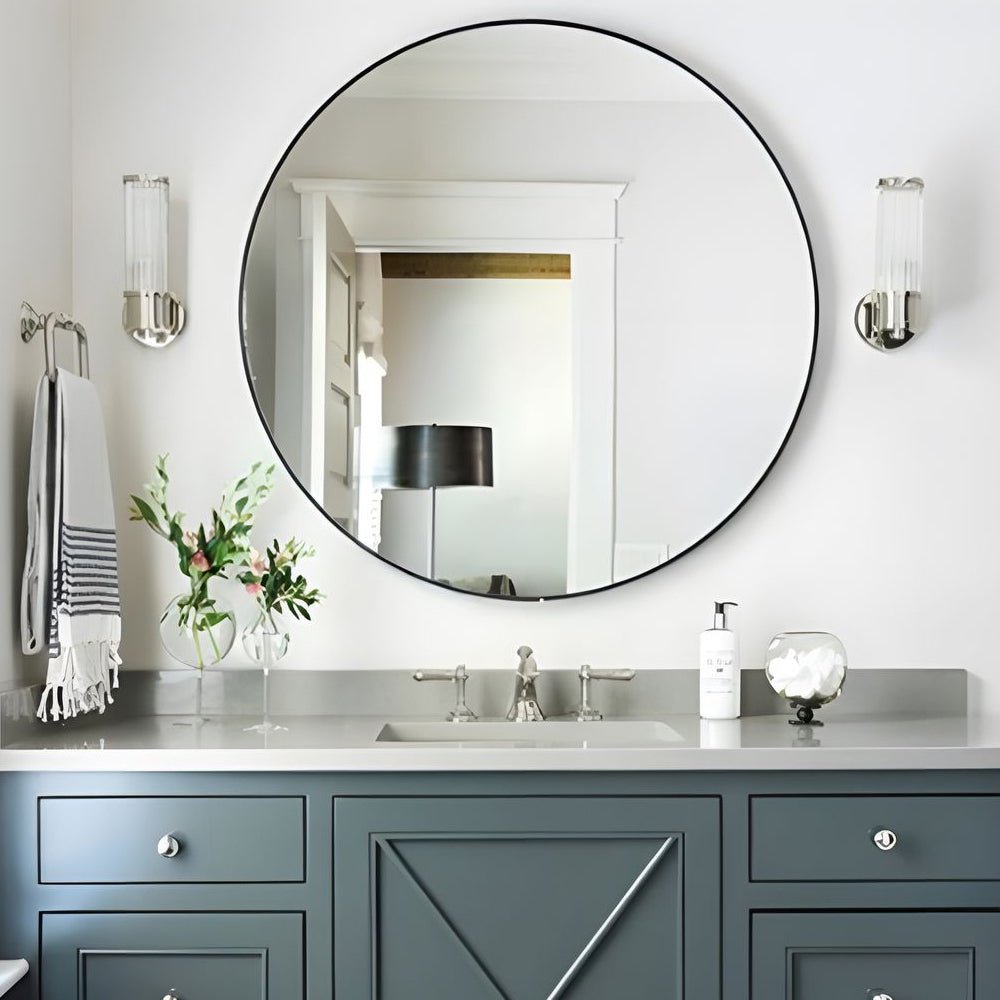 BRIGHTON CYLINDER CHROME & GOLD WALL LIGHT WITH CLEAR GLASS SHADE