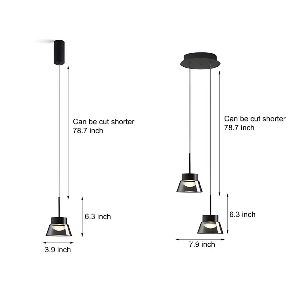 WINTERBOURNE SMOKED GLASS ISLAND PENDANT LIGHT