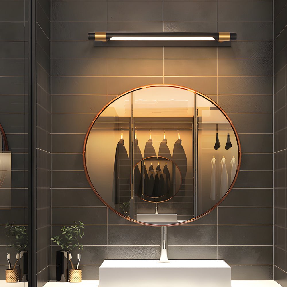 WINDSOR HALL 120° SWIVEL FLUSH-MOUNT VANITY LIGHT WITH LINEAR DESIGN AND REFINED FINISHES