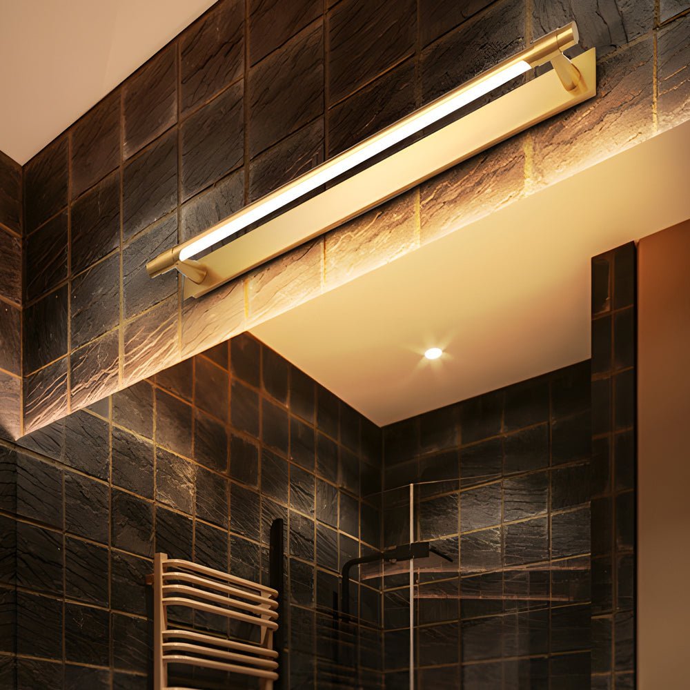 WINDSOR HALL 120° SWIVEL FLUSH-MOUNT VANITY LIGHT WITH LINEAR DESIGN AND REFINED FINISHES