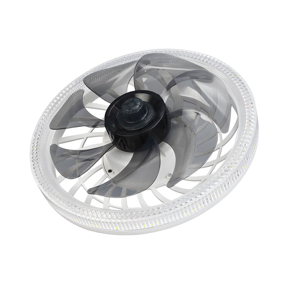 WINTHROP 12.2 INCH FLUSH MOUNT CEILING FAN WITH SEVEN LED BLADES