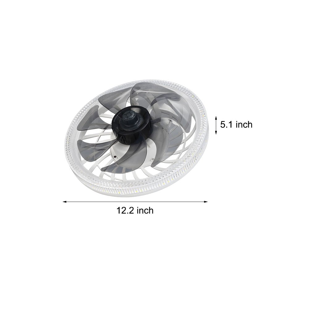 WINTHROP 12.2 INCH FLUSH MOUNT CEILING FAN WITH SEVEN LED BLADES