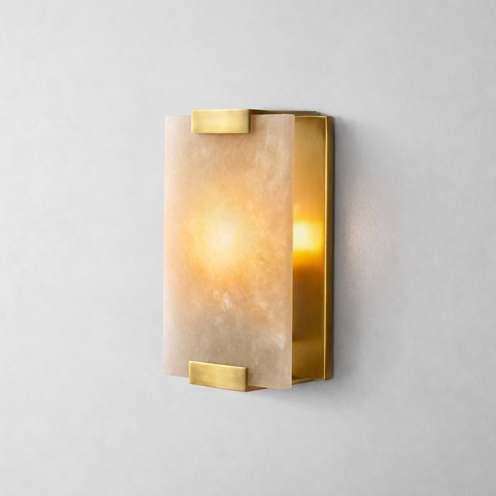 VERDUN HAND-CRAFTED ALABASTER WALL LANTERN