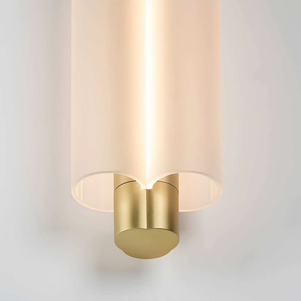 1. **WINSLOW ACRYLIC TRIO PENDANT LAMP**: A striking modern luminaire featuring three cylindrical shades in a sophisticated gold finish, perfect for illuminating dining areas or living spaces with a contemporary flair.

2. **CAMPBELL SINGLE CYLINDER HANGI