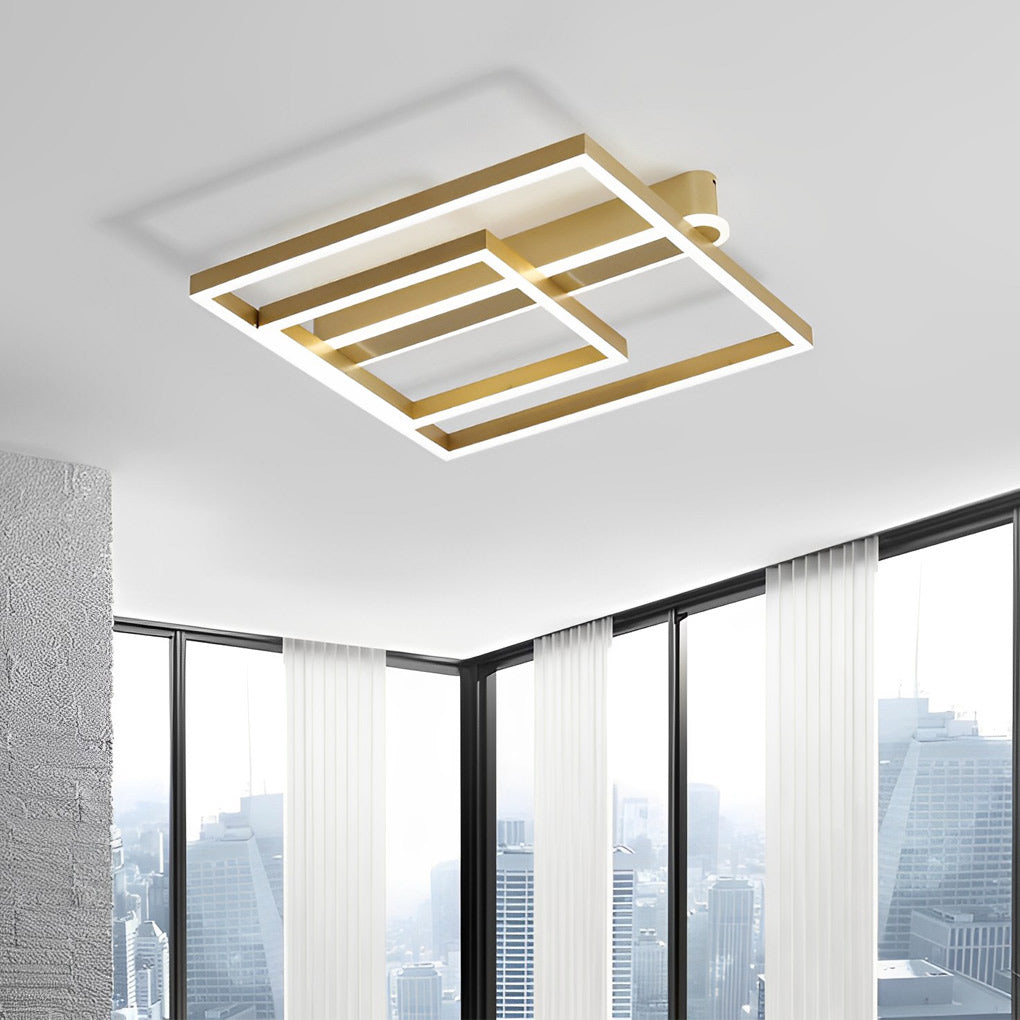 WHITBY METAL QUAD FRAME LED CEILING LANTERN