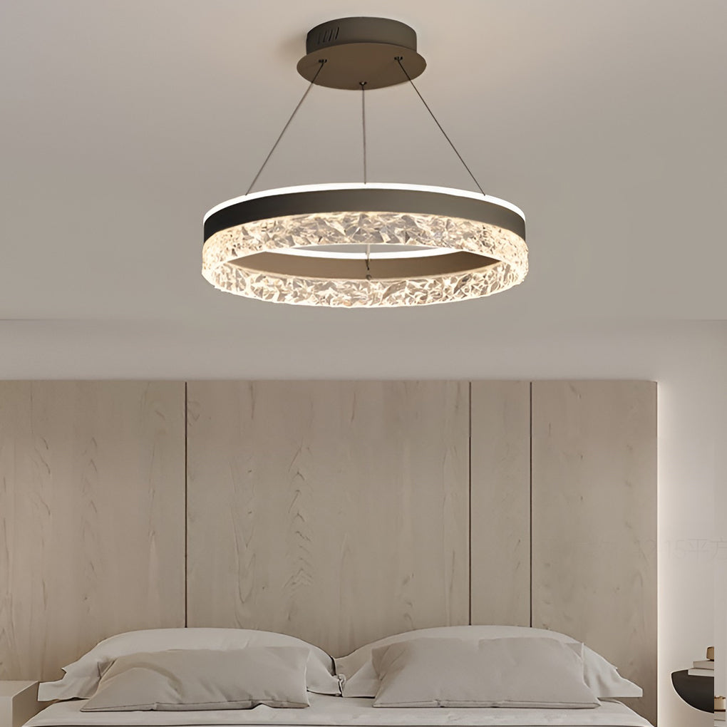 FENWICK CIRCULAR DIMMER CHANDELIER WITH THREE LIGHTING MODES
