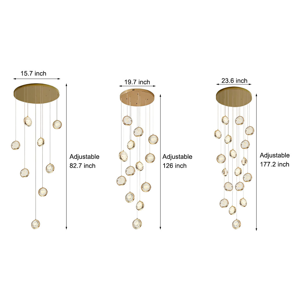 WINTHROP CRYSTAL CASCADE SUSPENSION LIGHT
