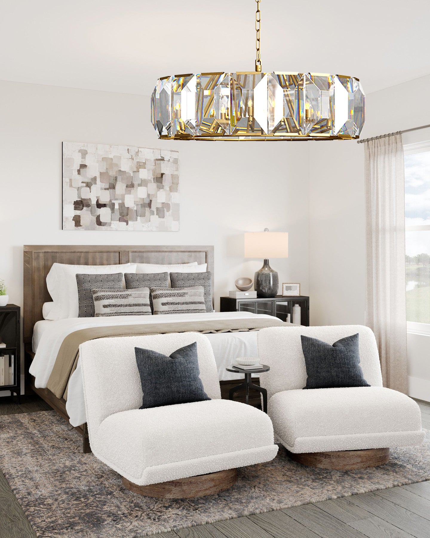 VIVIENNE CRYSTAL SPHERE CEILING LIGHT