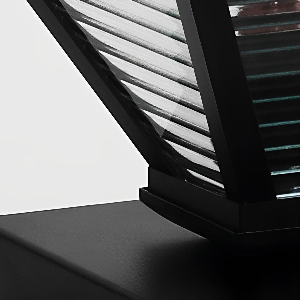 WINCHESTER MODERN SOLAR FENCE POST LANTERNS WITH GEOMETRIC DESIGN