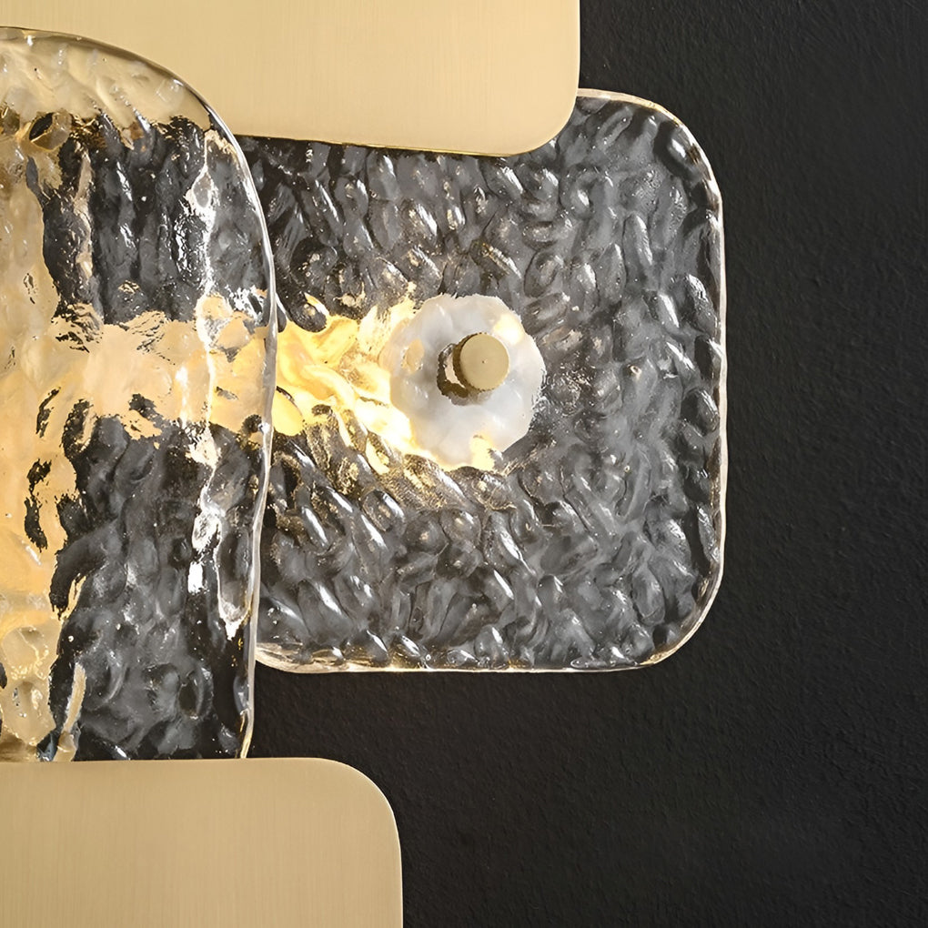 WINTHROP COPPER-FRAMED GLASS SQUARE WALL LIGHT
