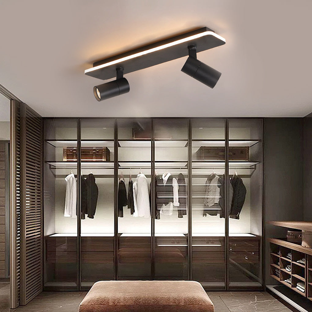 WINTHORPE RECTANGULAR LED FLUSH MOUNT SPOTLIGHT WITH ADJUSTABLE BEAMS